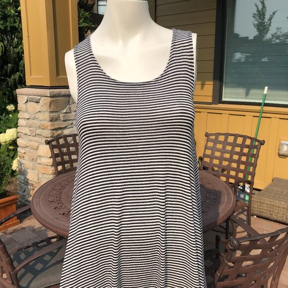 Poetry Striped Cover-Up Dress OS + Flip Flops Sz 9-10 - Picture 4 of 14